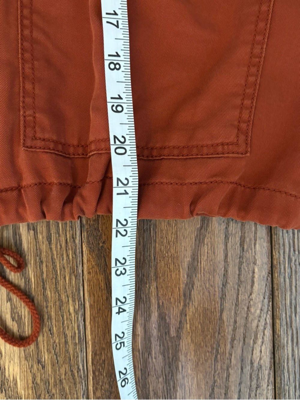 LOFT Utility Jacket XL Rust Orange Cropped Lightweight Drawstring Hem - Picture 10 of 11